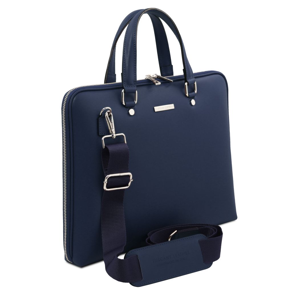 verona-saffiano-leather-business-bag-tl142547 - Tummansininen - kuva 2
