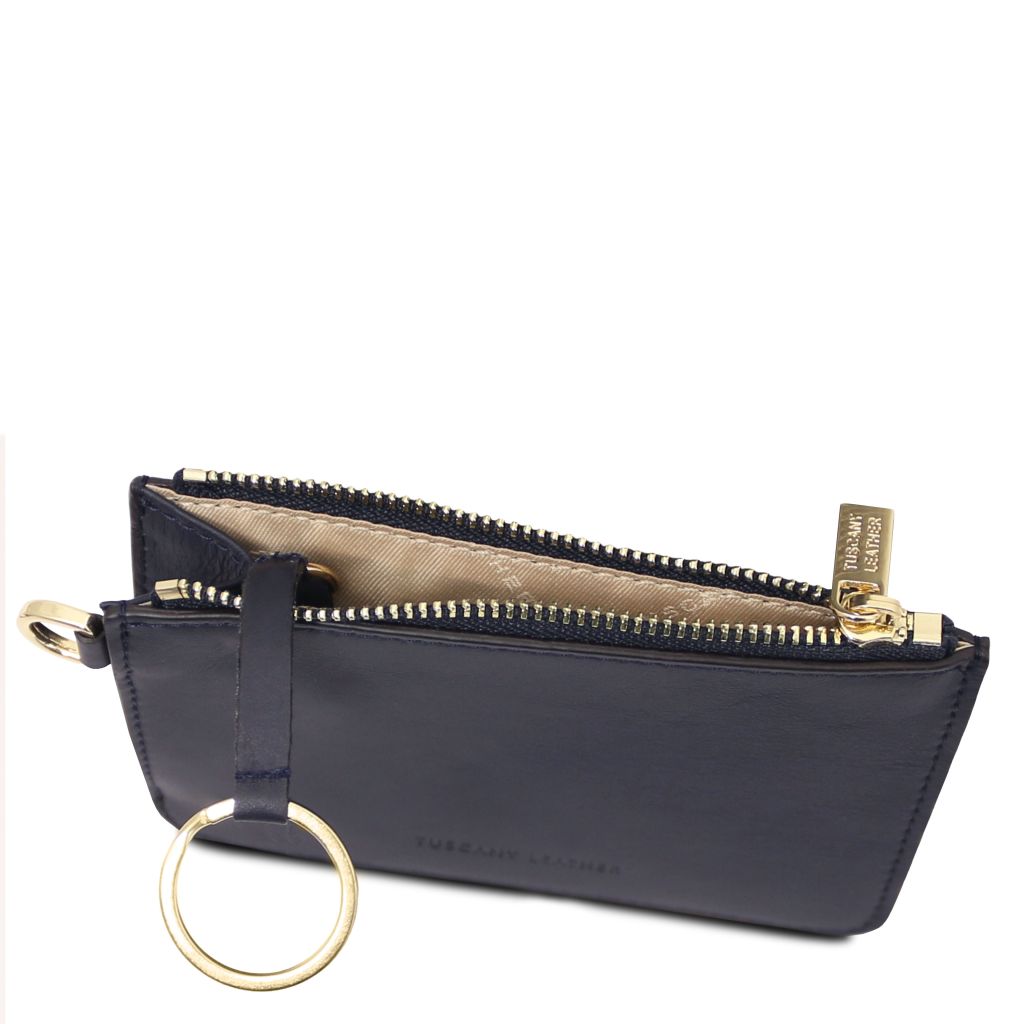 leather-card-holder-with-handle-tl142544 - Tummansininen - kuva 6