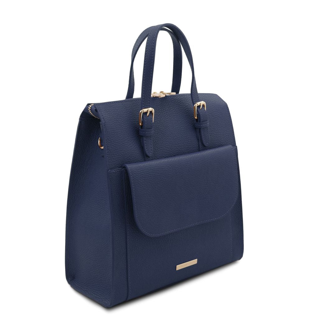 tl-bag-leather-backpack-for-women-tl142211 - Tummansininen - kuva 2