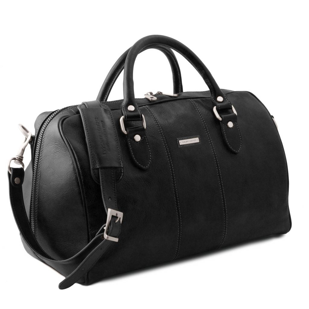 lisbona-travel-leather-duffle-bag-small-size-tl141658 - Musta - kuva 2