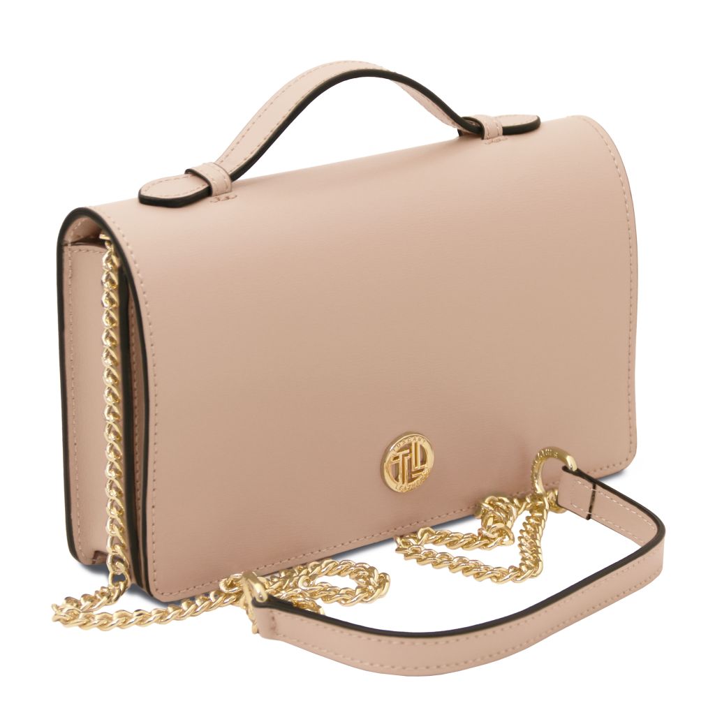 opera-leather-clutch-with-chain-strap-tl142505 - Nude - kuva 2