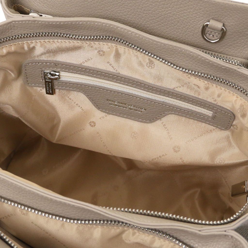 tulipan-leather-handbag-tl141727 - Vaalea taupe - kuva 6