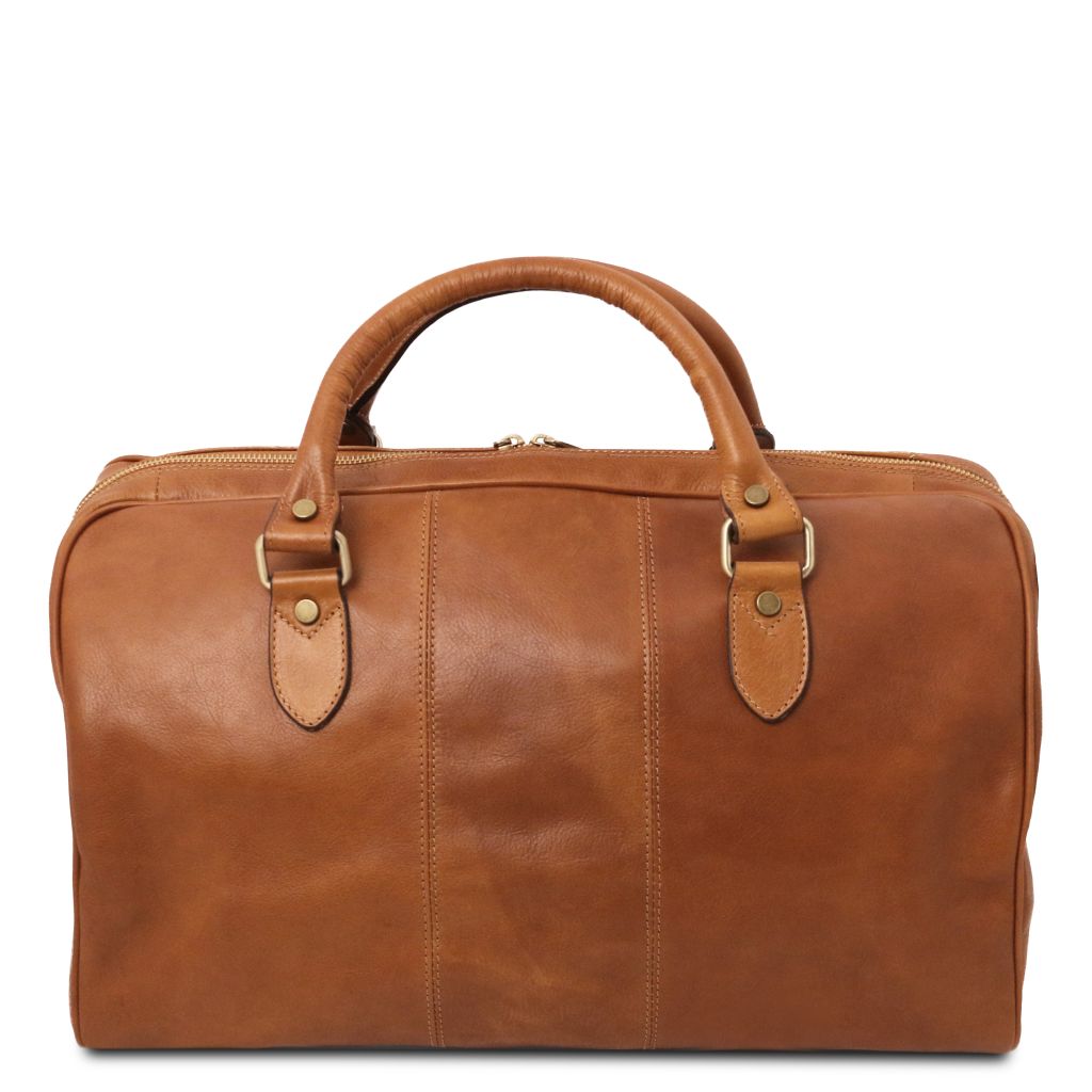 lisbona-travel-leather-duffle-bag-small-size-tl142441 - Musta - kuva 4