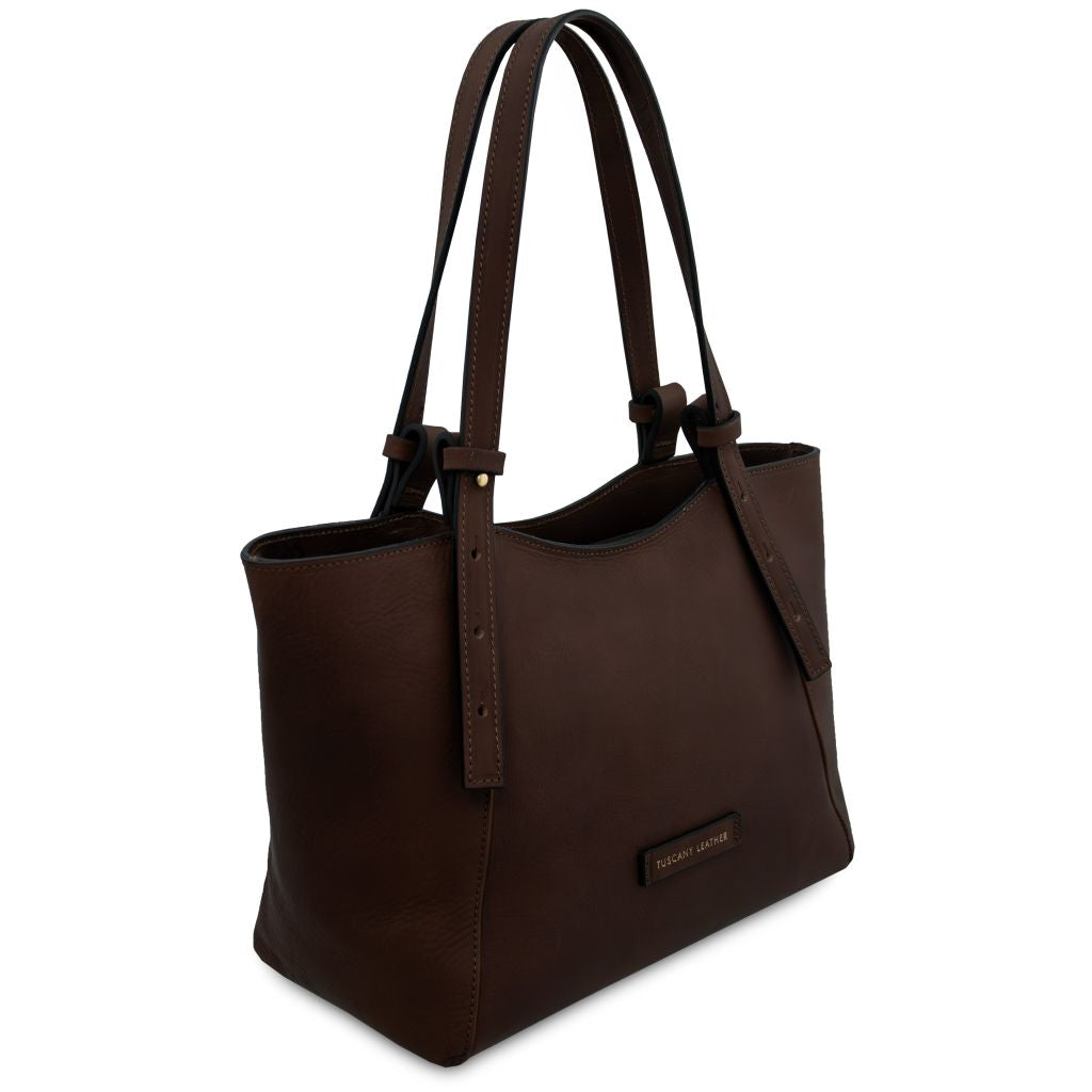 libra-leather-shoulder-bag-tl142562 - Tummanruskea - kuva 2