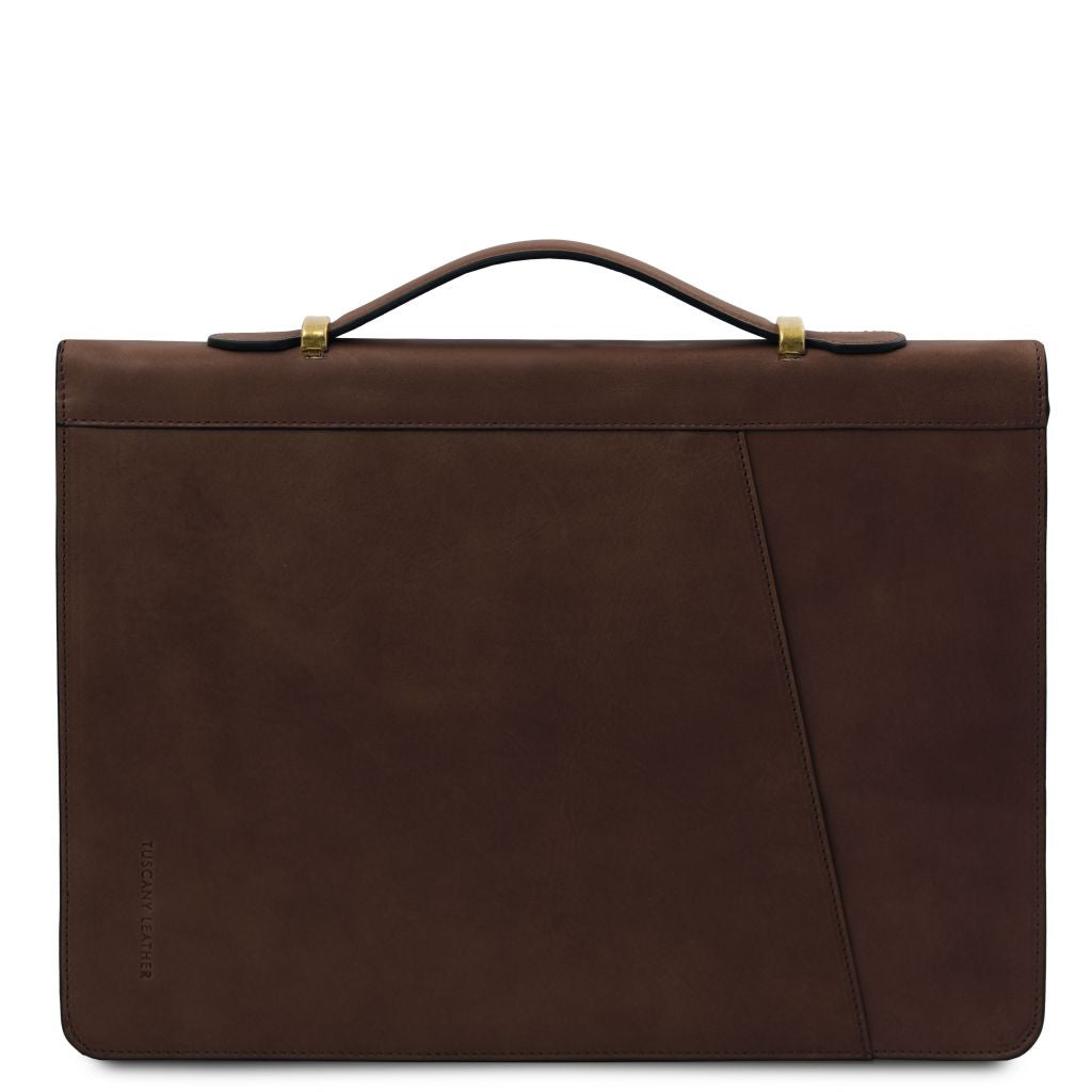 cesare-leather-document-case-with-handle-and-ring-binder-tl142554 - Tummanruskea - kuva 2