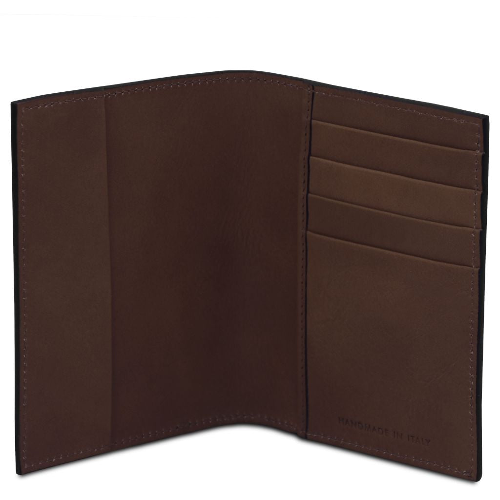 leather-passport-cover-tl142605 - Tummanruskea - kuva 2