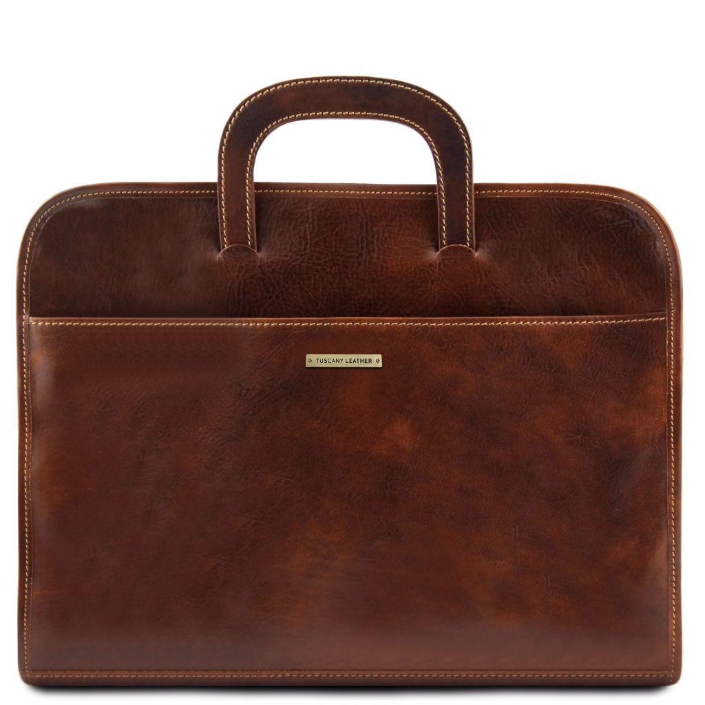 sorrento-document-leather-briefcase-tl141022 - Ruskea