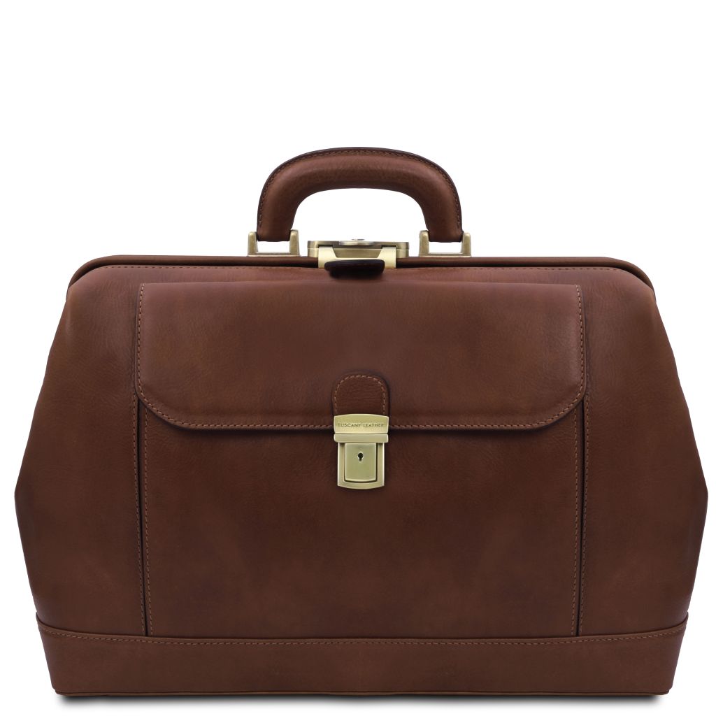 leonardo-exclusive-leather-doctor-bag-tl142342 - Ruskea