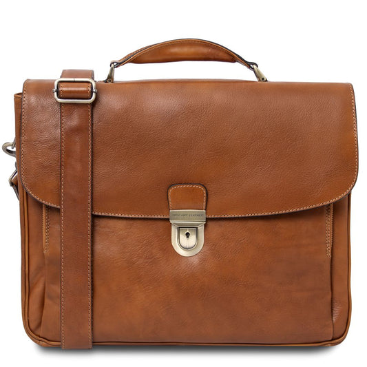 alessandria-leather-multi-compartment-tl-smart-laptop-briefcase-tl140825 - Luonnonväri