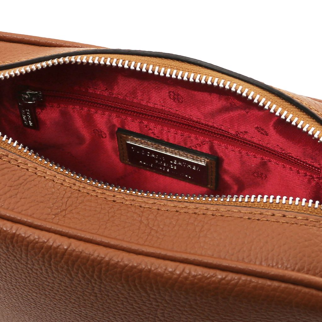 cubetto-leather-shoulder-bag-tl142499 - Konjakki - kuva 6