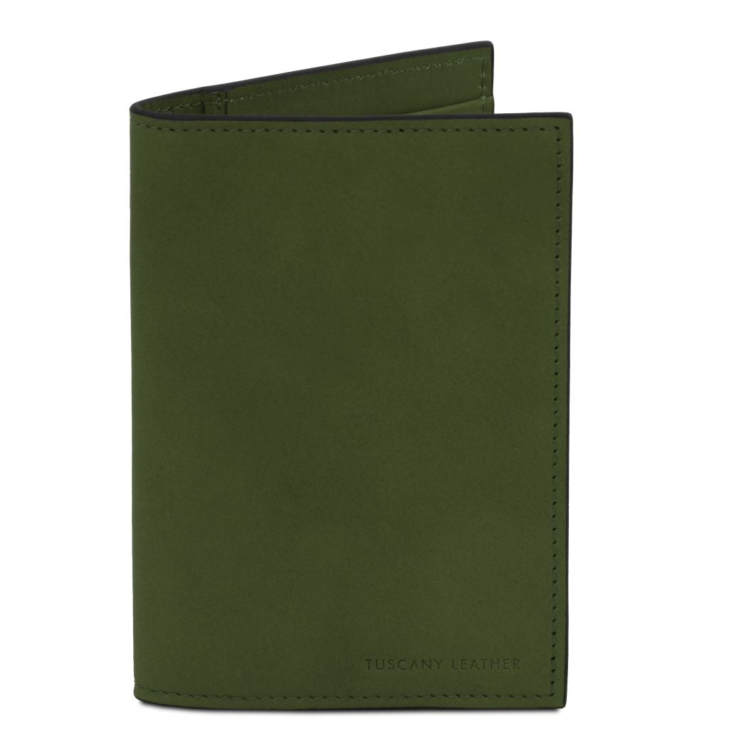 leather-passport-cover-tl142605 - Vihreä