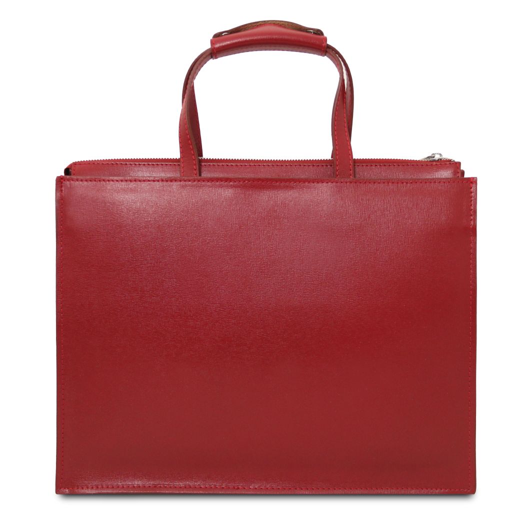 palermo-saffiano-leather-briefcase-3-compartments-for-women-tl141369 - Punainen - kuva 3