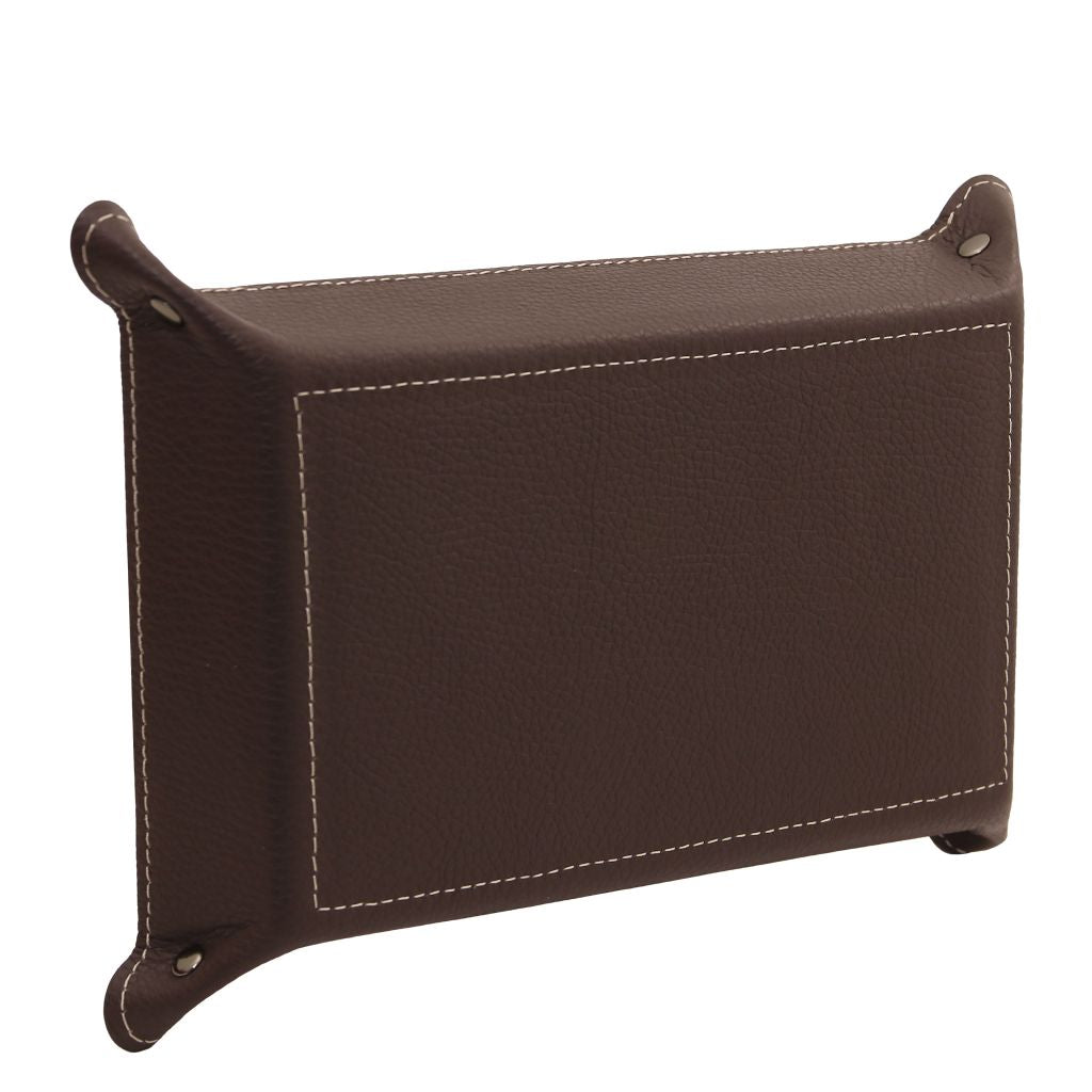 leather-valet-tray-tl142619 - Tummanruskea - kuva 3