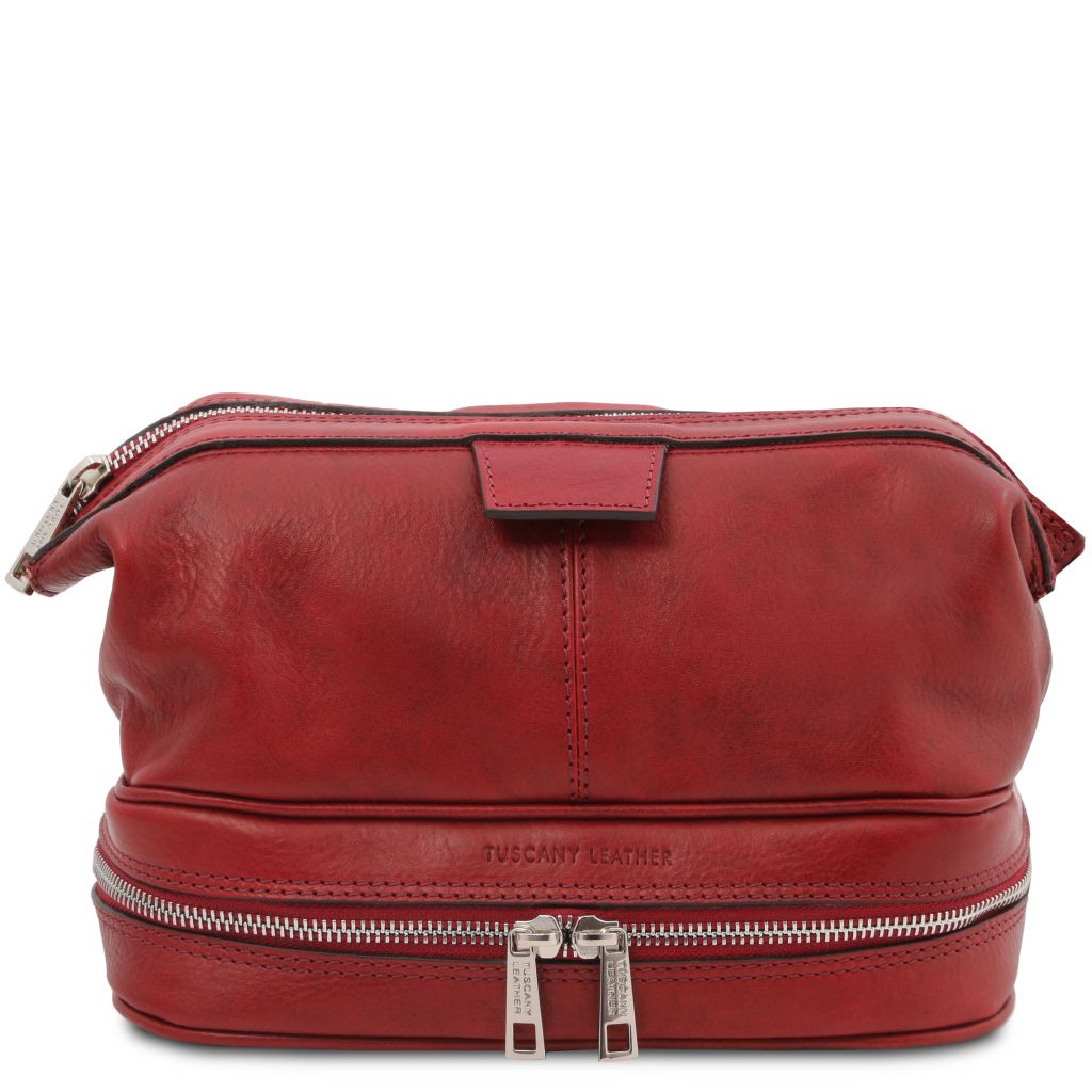 jacob-leather-toiletry-bag-tl142204 - Punainen