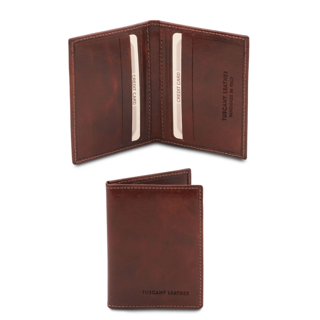exclusive-leather-card-holder-tl142063 - Ruskea