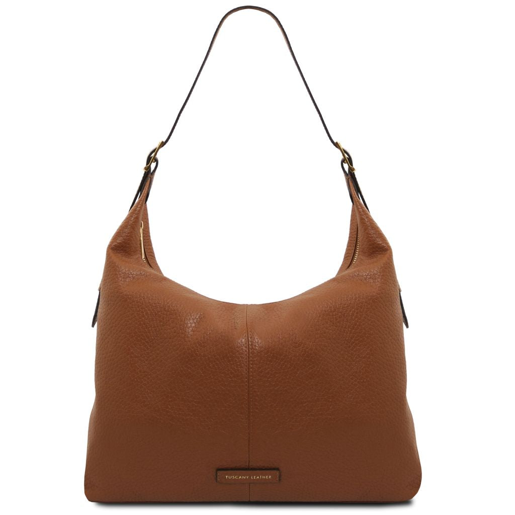 plenia-leather-shopping-bag-tl142569 - Konjakki