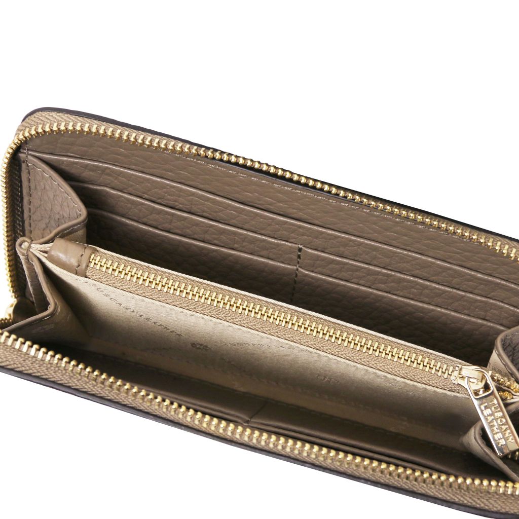 financier-exclusive-zip-around-leather-wallet-tl142494 - Tumma taupe - kuva 6