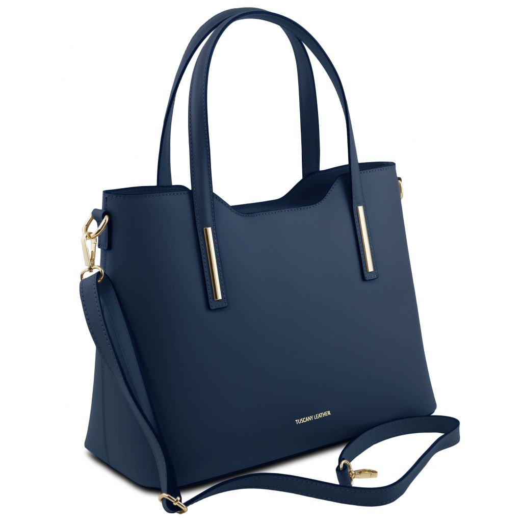 olimpia-leather-tote-tl141412 - Tummansininen - kuva 2