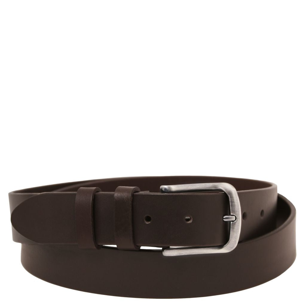 handcrafted-leather-belt-35mm-for-jeans-tl142526 - Tummanruskea