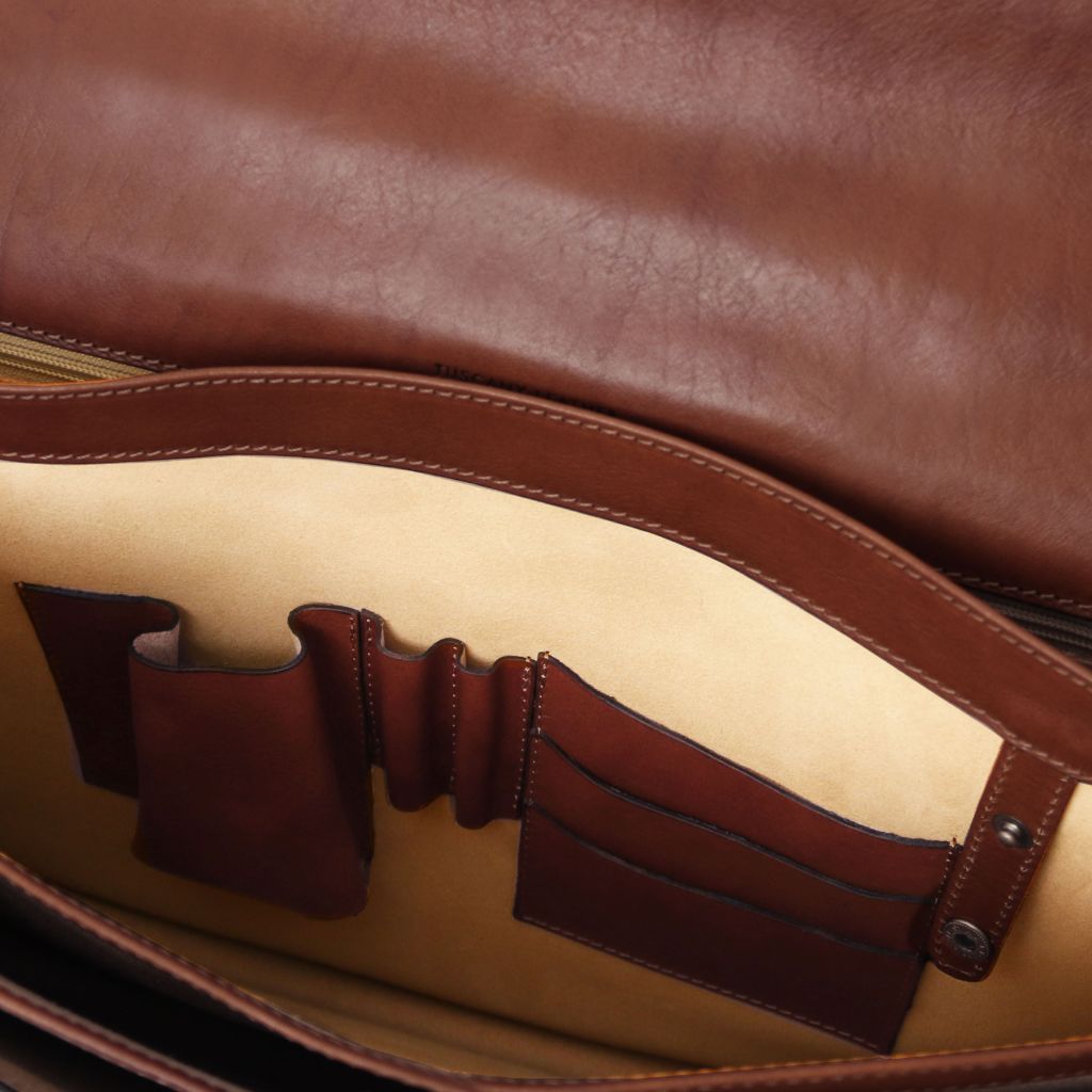 cremona-leather-briefcase-3-compartments-tl142448 - Ruskea - kuva 5