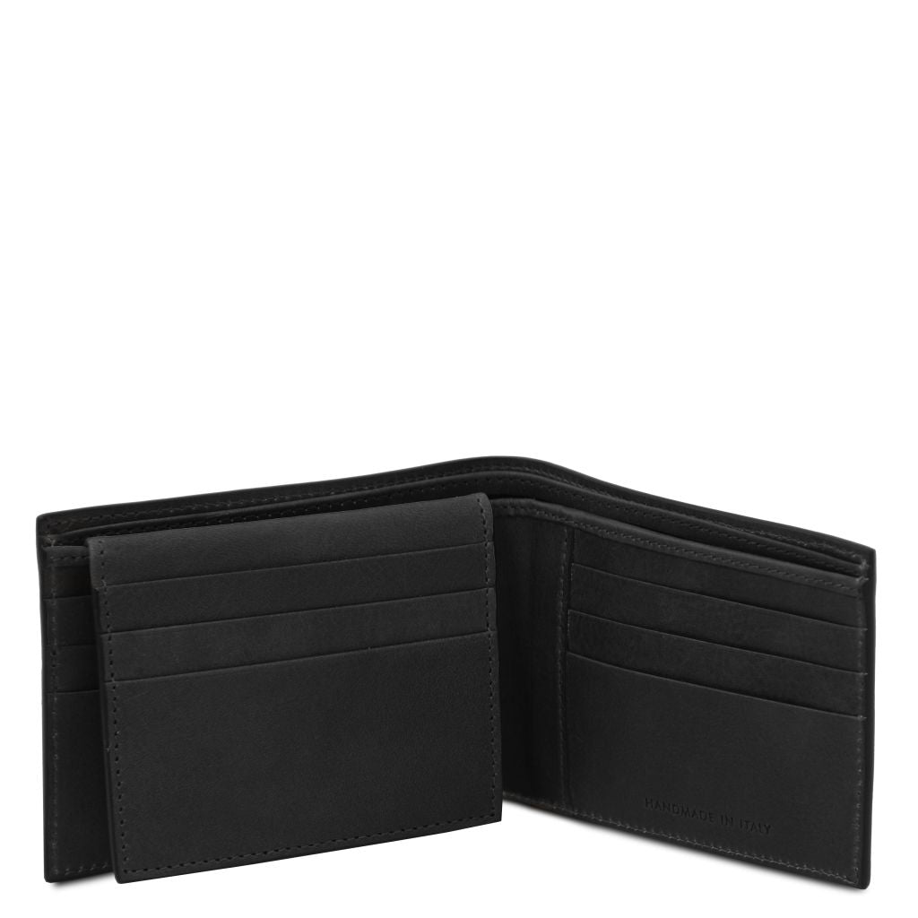 exclusive-3-fold-leather-wallet-for-men-tl142589 - Musta - kuva 2