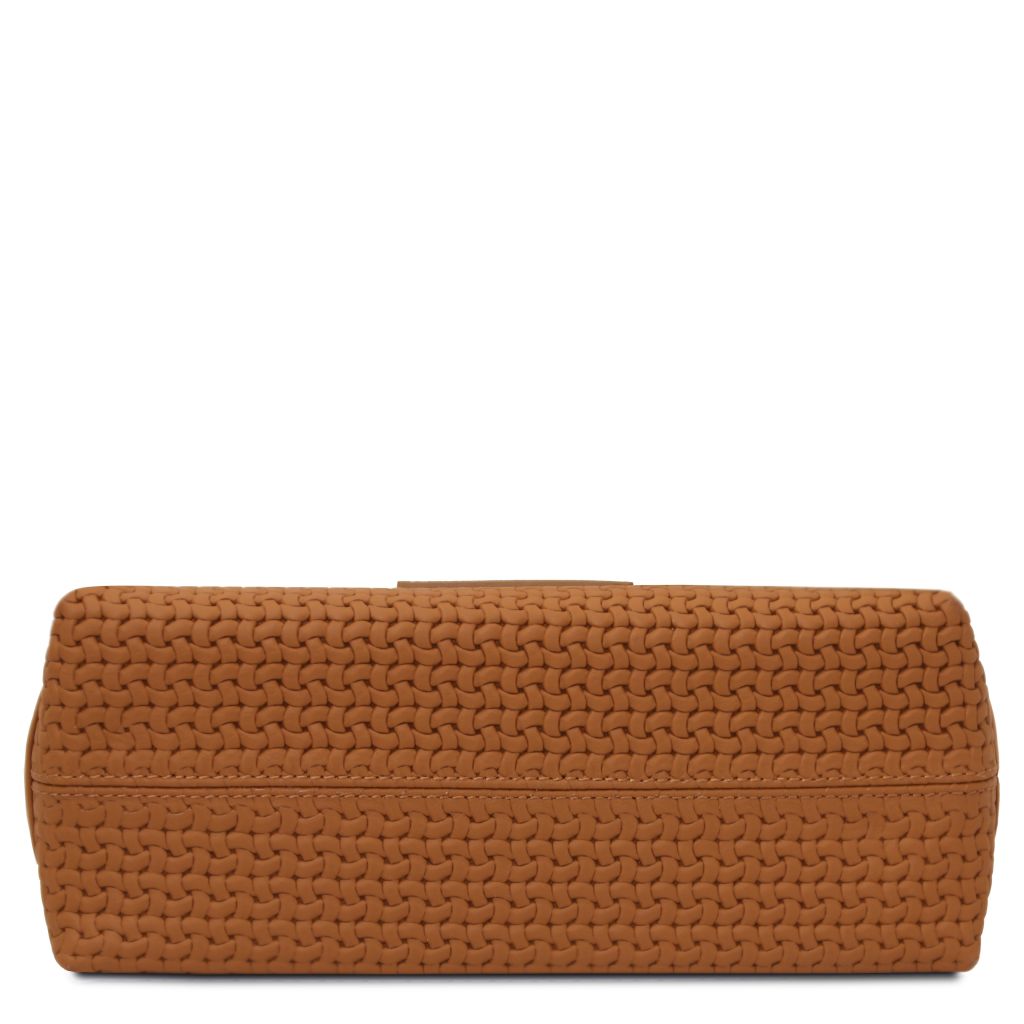 dedalo-woven-printed-leather-shoulder-bag-tl142577 - Konjakki - kuva 4