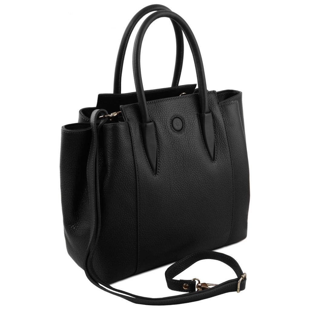 tulipan-leather-handbag-tl141727 - Musta - kuva 2