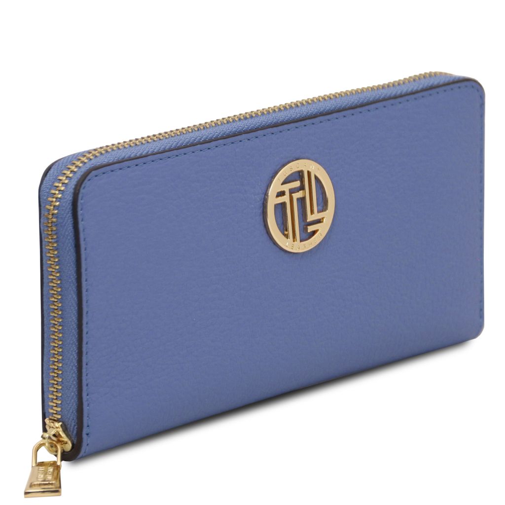 financier-exclusive-zip-around-leather-wallet-tl142485 - Sininen - kuva 2