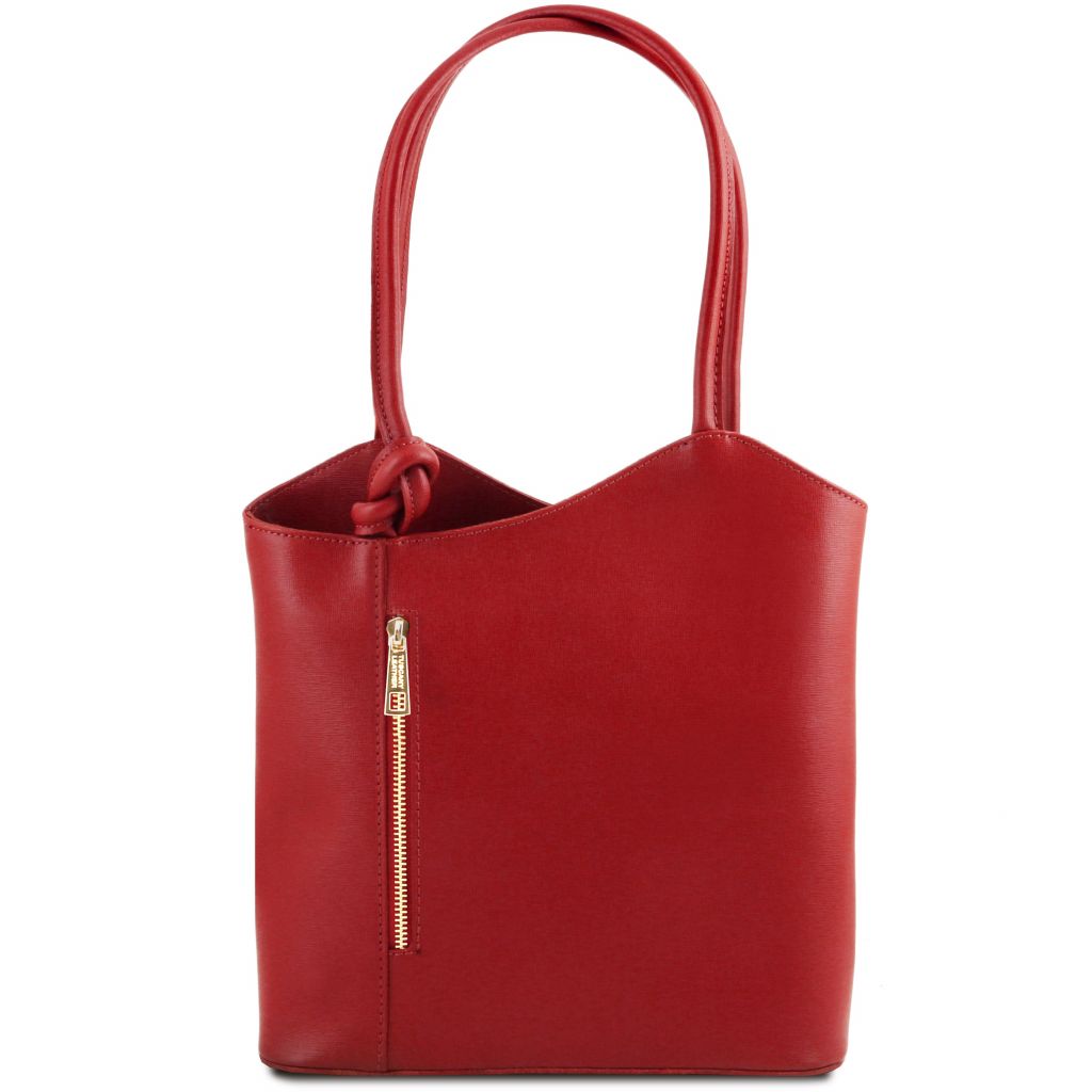 patty-saffiano-leather-convertible-backpack-shoulderbag-tl141455 - Punainen