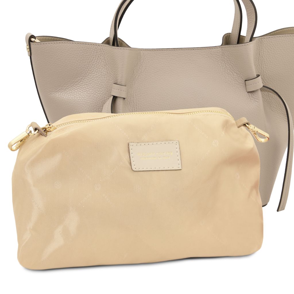 legame-leather-shopping-bag-large-size-tl142481 - Vaalea taupe - kuva 6