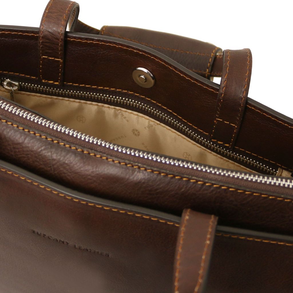 palermo-leather-briefcase-3-compartments-for-women-tl142452 - Tummanruskea - kuva 7