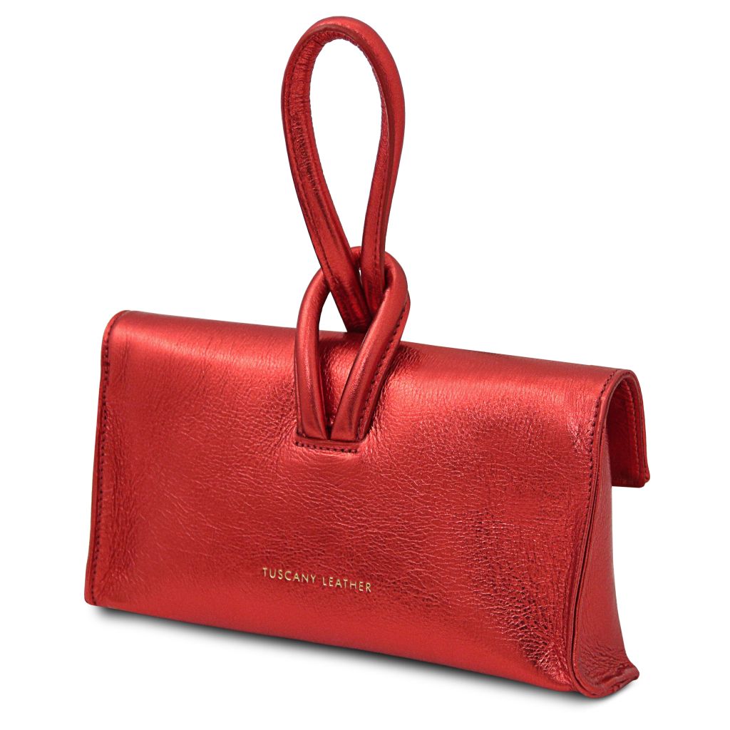 TL Bag - Metallinhohtoinen nahkainen clutch-laukku - TL141993