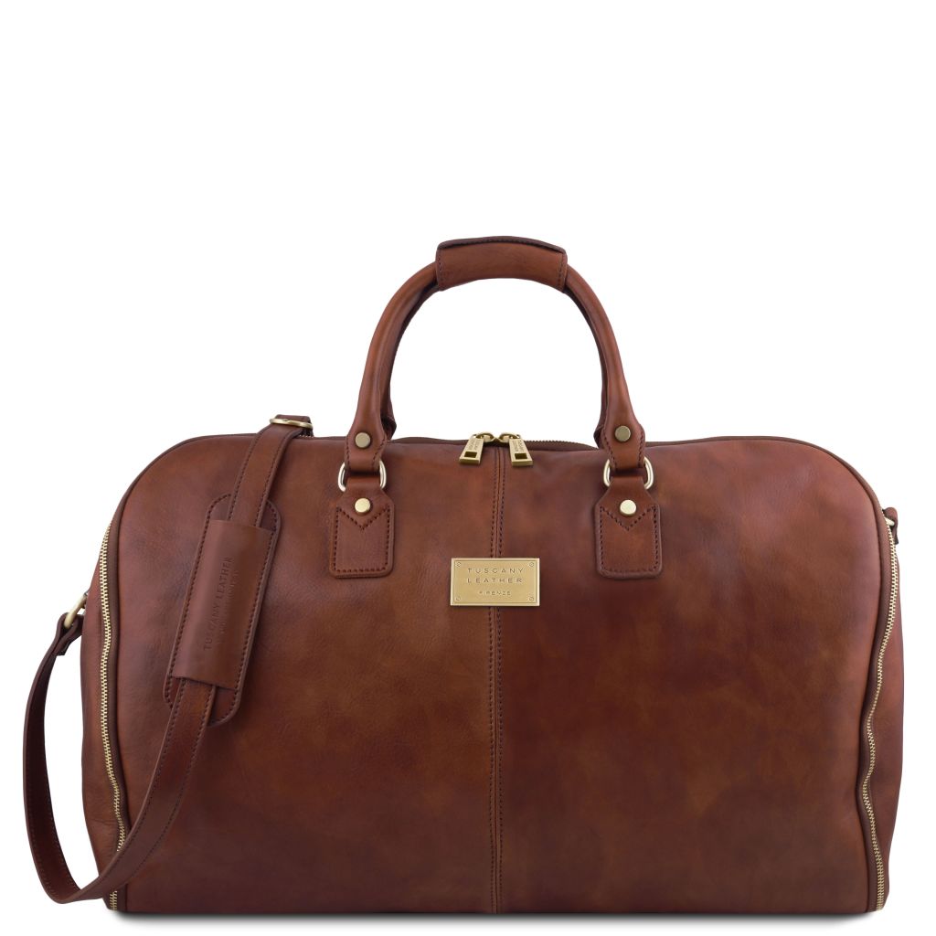 antigua-travel-leather-duffle-garment-bag-tl142341 - Ruskea