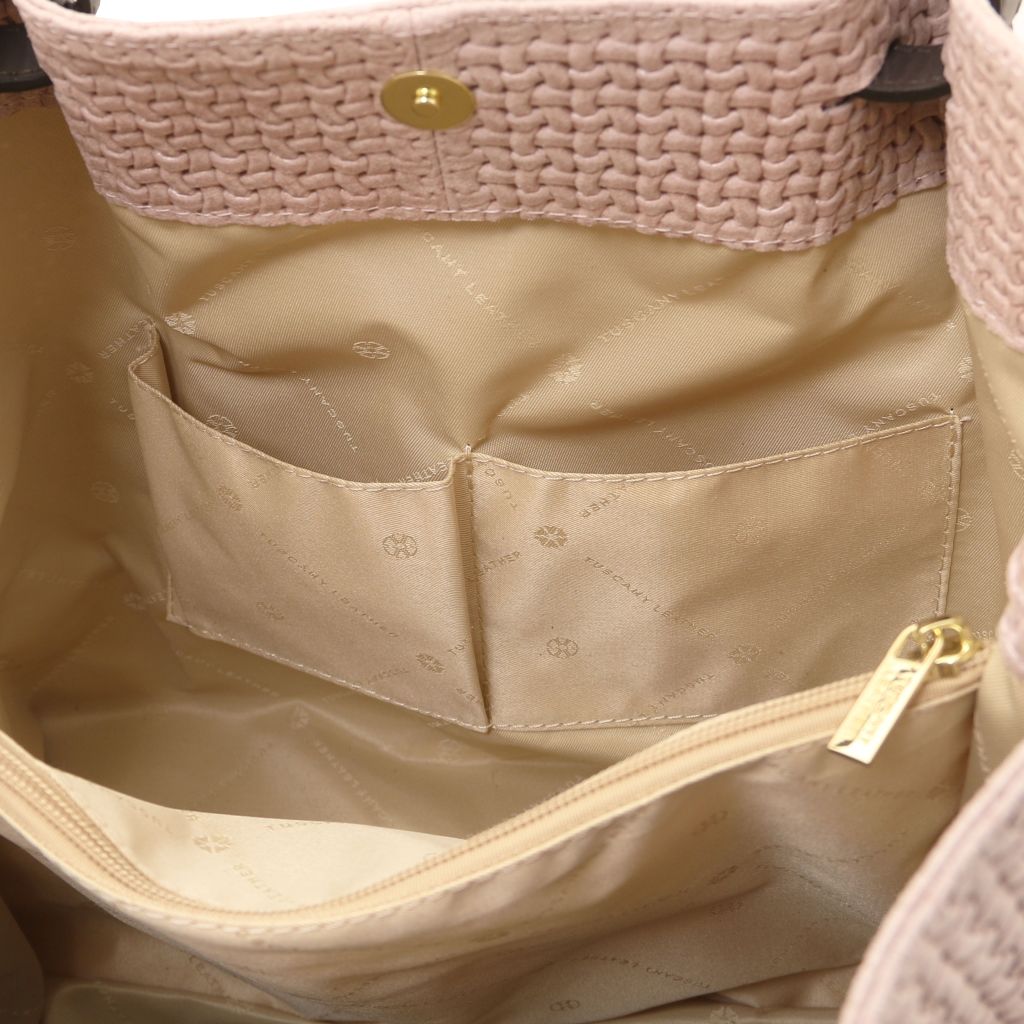 tl-keyluck-woven-printed-leather-shopping-bag-tl141573 - Nude - kuva 5