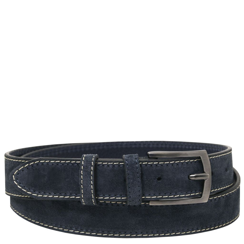 casual-suede-leather-belt-35mm-tl142537 - Tummansininen
