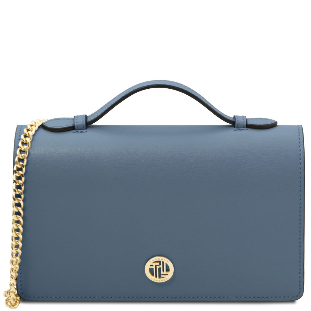 opera-leather-clutch-with-chain-strap-tl142505 - Deniminsininen