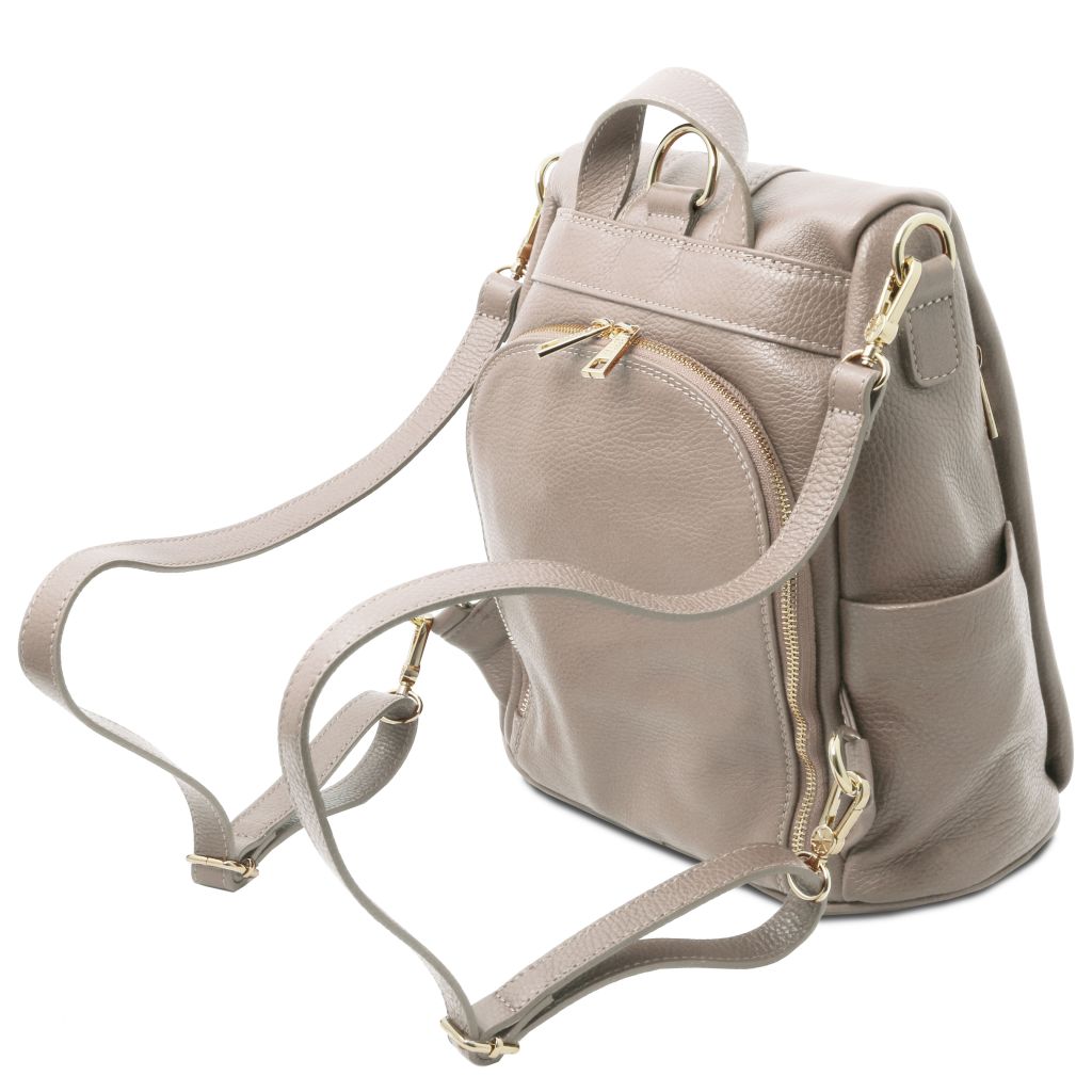 tl-bag-soft-leather-backpack-tl142138 - Vaalea taupe - kuva 3