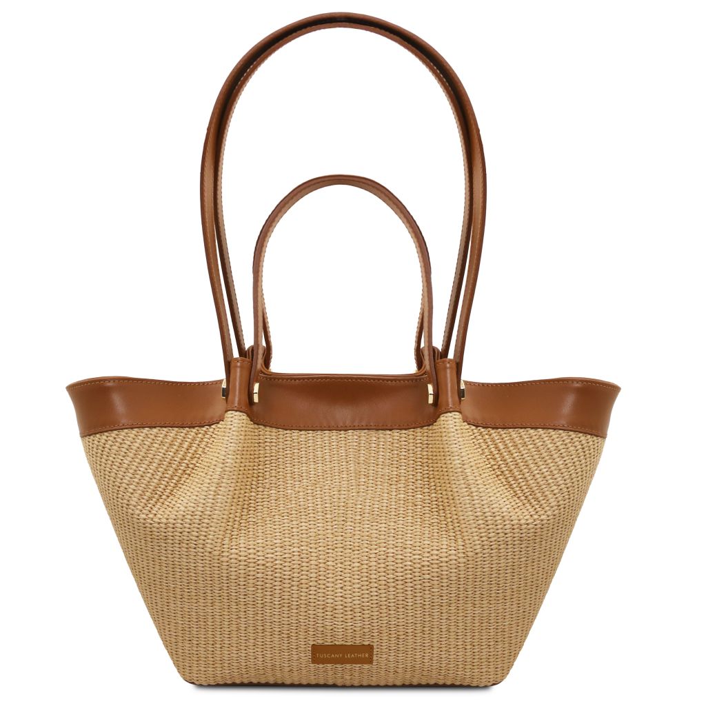 soleil-raffia-shopping-bag-tl142567 - Konjakki - kuva 4
