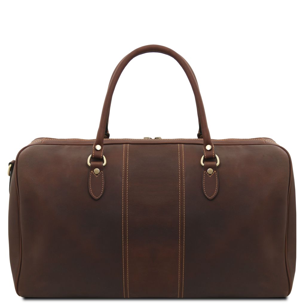lisbona-travel-leather-duffle-bag-large-size-tl142557 - Tummanruskea - kuva 3