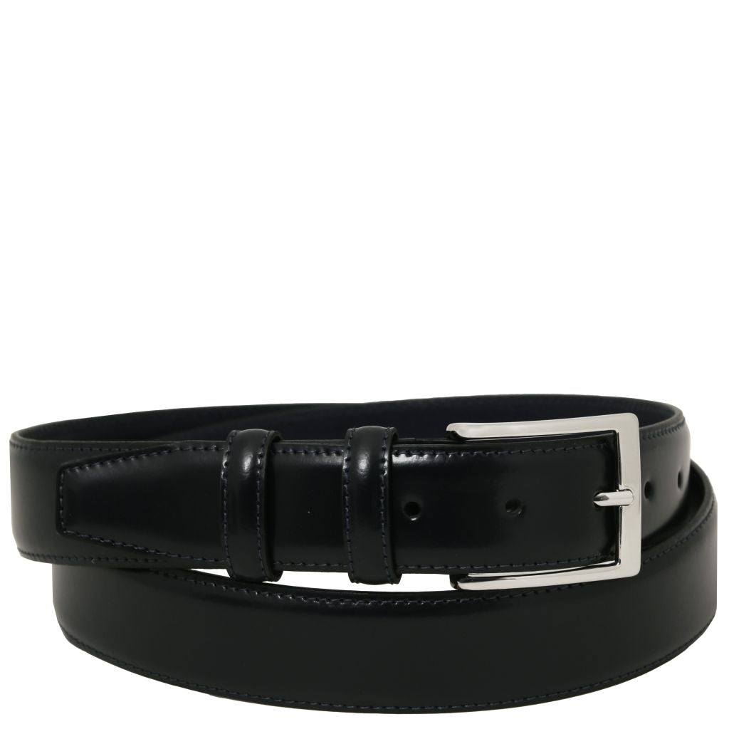 elegant-brushed-leather-belt-35mm-tl142538 - Musta