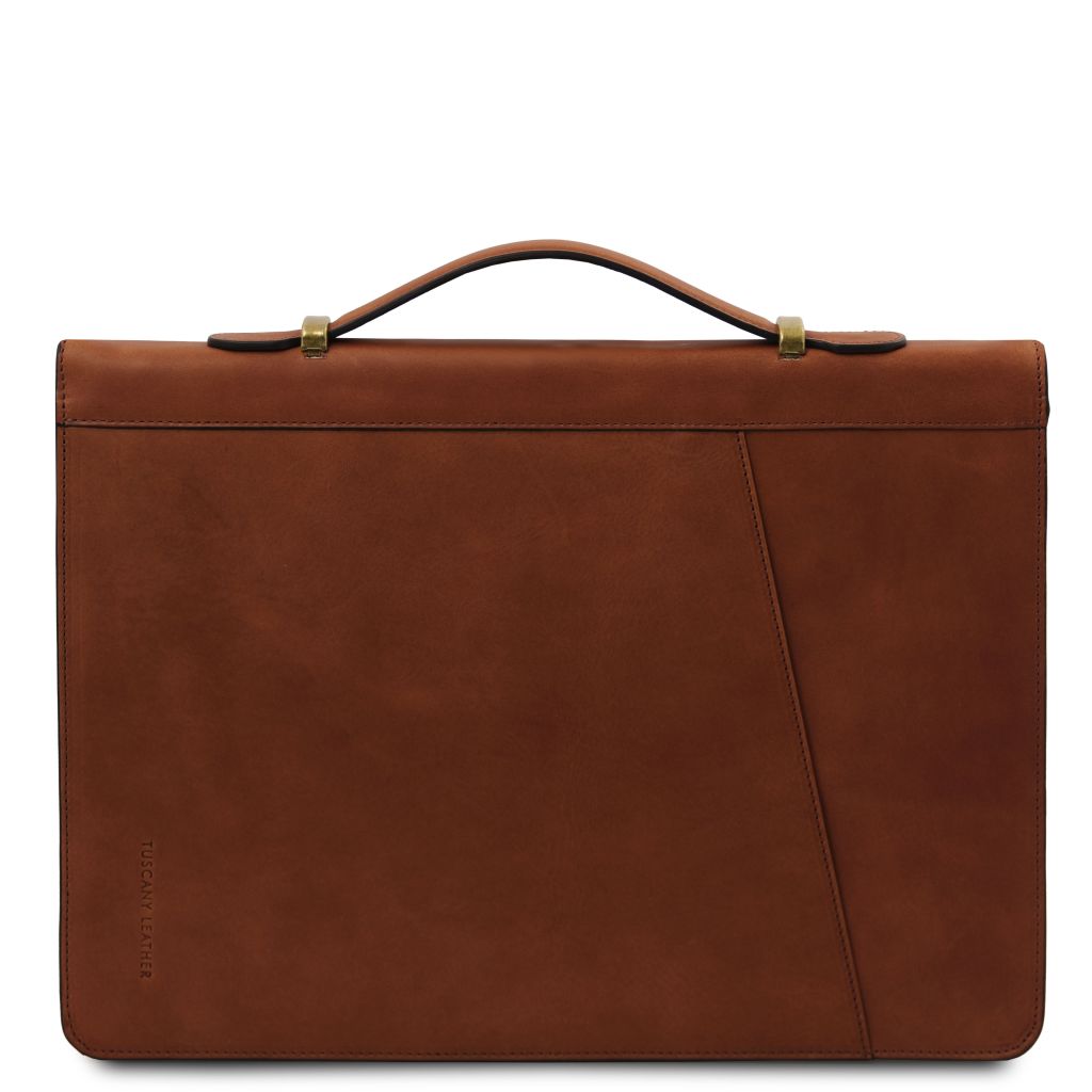 cesare-leather-document-case-with-handle-and-ring-binder-tl142554 - Ruskea - kuva 2