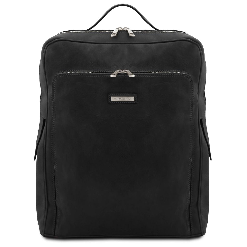 bangkok-leather-laptop-backpack-large-size-tl142336 - Musta