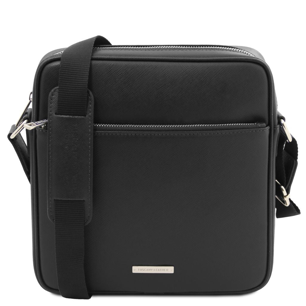 luke-saffiano-leather-crossbody-bag-for-men-tl142550 - Musta