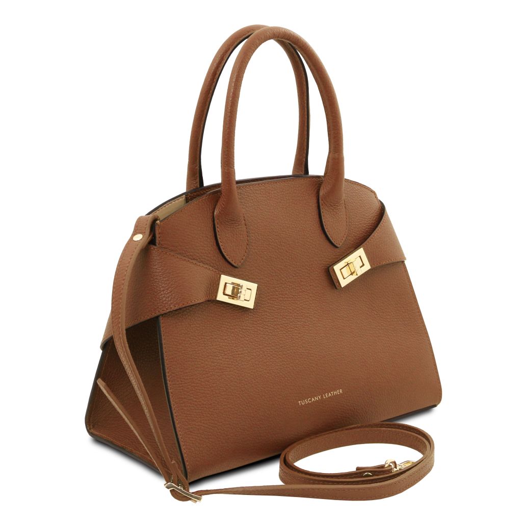 coccola-leather-handbag-tl142421 - Konjakki - kuva 2