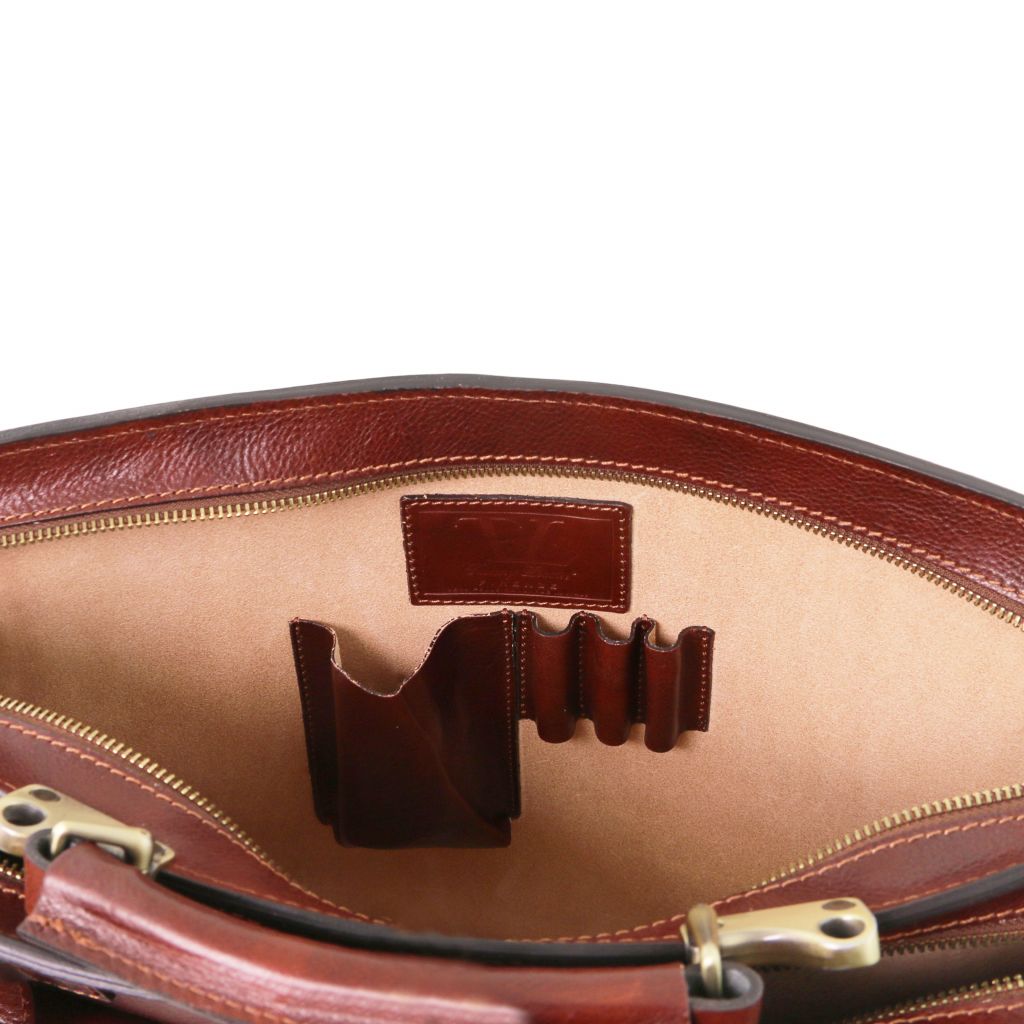 venezia-leather-briefcase-2-compartments-tl141268 - Ruskea - kuva 5