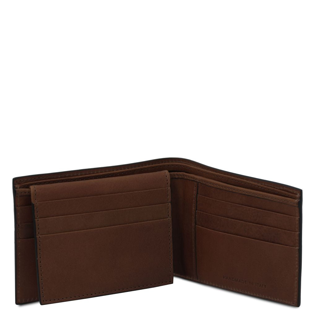 exclusive-3-fold-leather-wallet-for-men-tl142589 - Tummanruskea - kuva 2