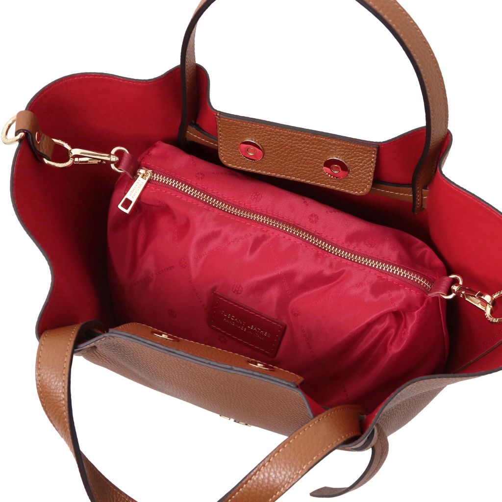 legame-leather-shopping-bag-large-size-tl142481 - Konjakki - kuva 5