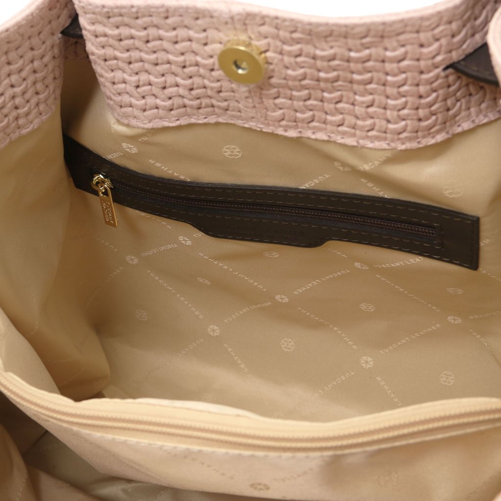 tl-keyluck-woven-printed-leather-shopping-bag-tl141573 - Nude - kuva 4