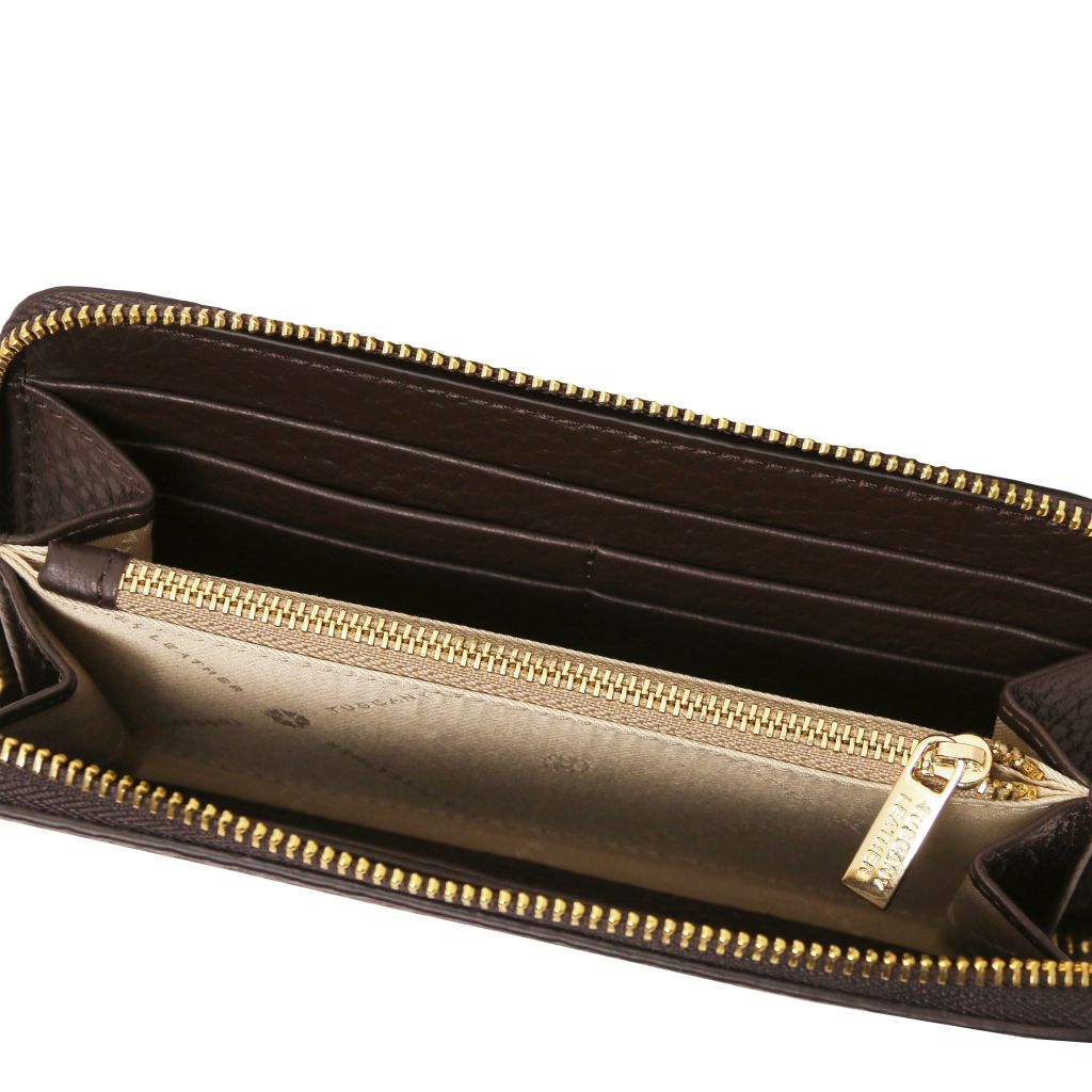 financier-exclusive-zip-around-leather-wallet-tl142494 - Tummanruskea - kuva 6