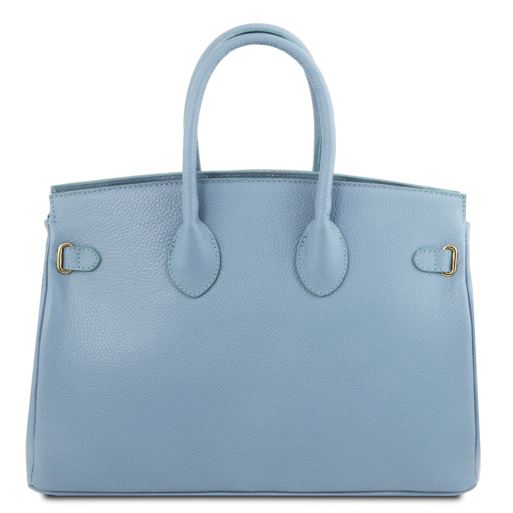 tl-bag-leather-handbag-with-golden-hardware-tl141529 - Vaaleansininen - kuva 3